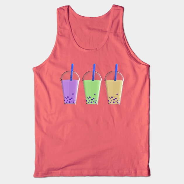 Bubble Tea Row of Three Tank Top by AKdesign